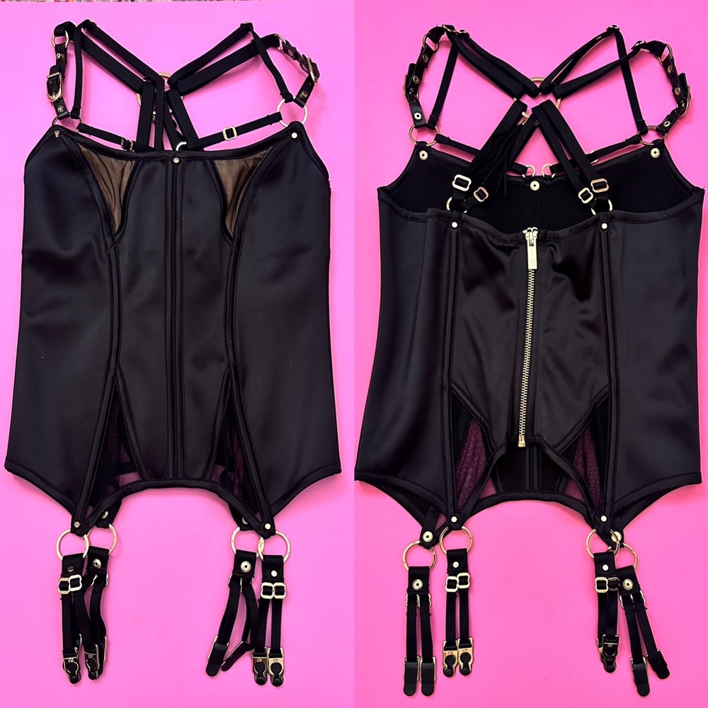 Honey Birdette Black Strappy Corset